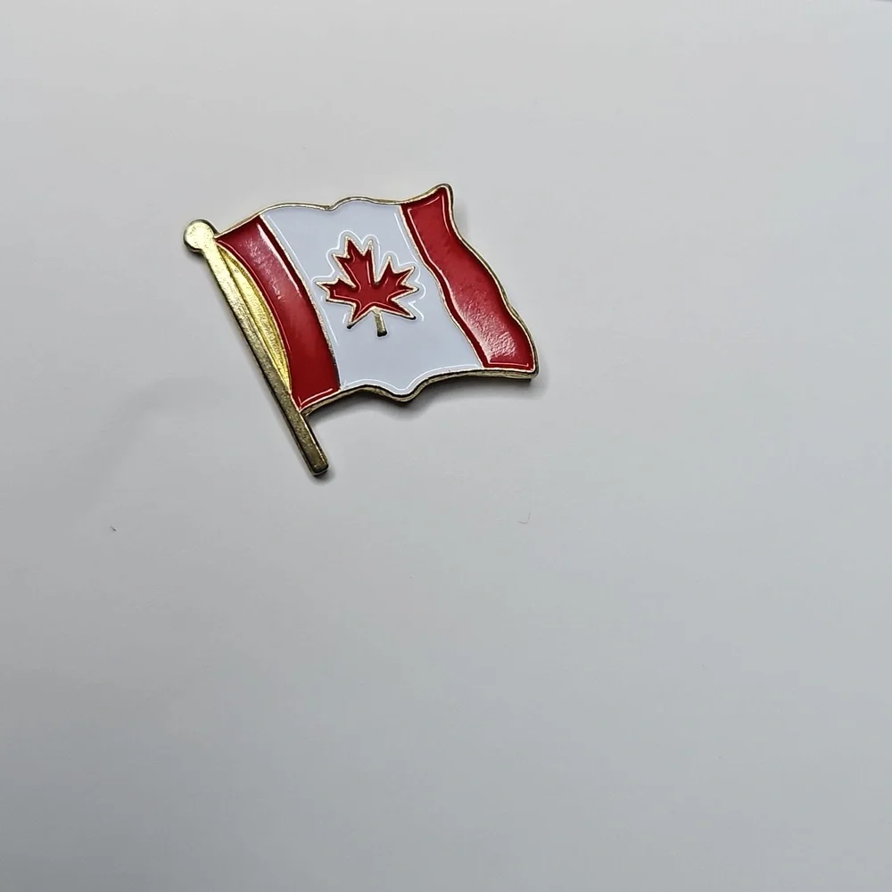 Canada National Flag Metal‎ Lapel Pin Approximate Size .75